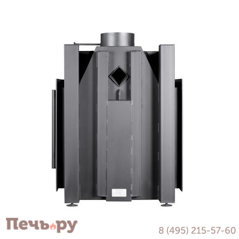 Каминная топка ЭкоКамин Альфа 700 три стекла подовая (черный шамот) фото 6