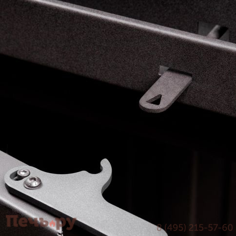 Каминная топка ЭкоКамин Альфа 700 три стекла подовая (черный шамот) фото 8