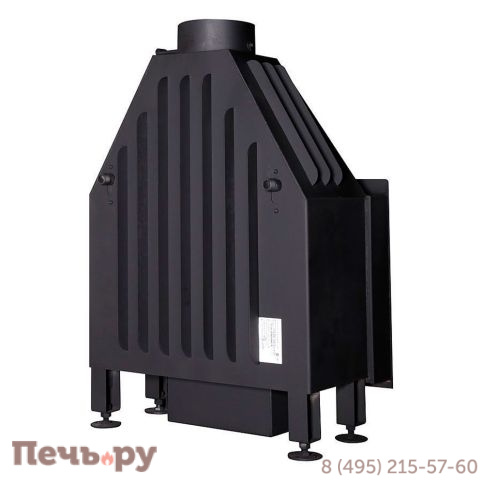 Каминная топка ЭкоКамин Альфа 700TB (с теплообменником, черный шамот) фото 2