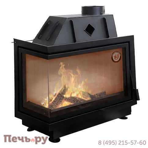 Каминная топка ЭкоКамин Альфа 800 L/R два стекла фото