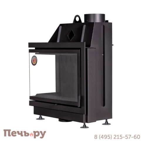 Каминная топка ЭкоКамин Альфа 800B L/R два стекла с черным шамотом фото 6