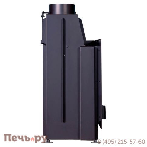 Каминная топка ЭкоКамин Альфа 800B L/R два стекла с черным шамотом фото 7