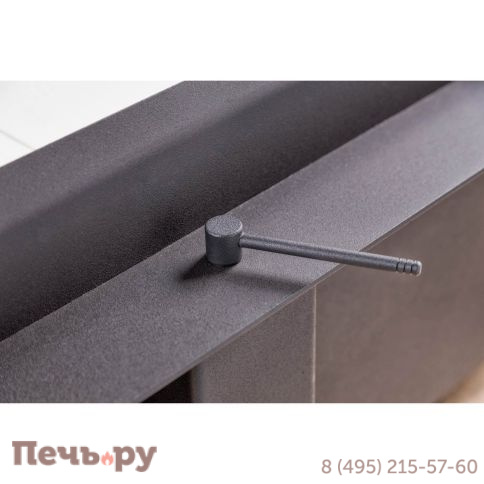 Каминная топка ЭкоКамин Дельта 1000 B три стекла черный шамот принтинг фото 11