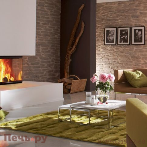 Каминная топка ЭкоКамин Дельта 1000 три стекла принтинг фото 2