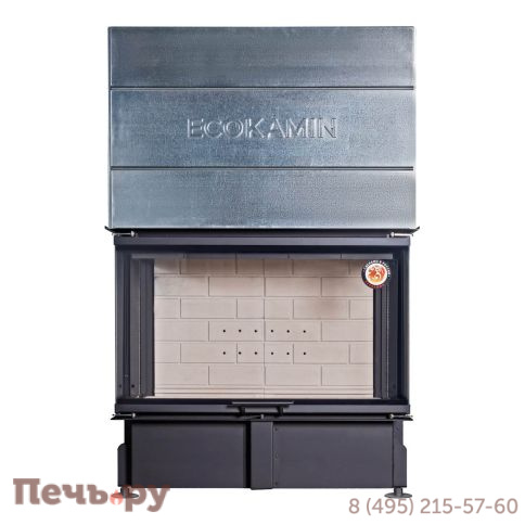 Каминная топка ЭкоКамин Дельта 1000 три стекла принтинг фото 7