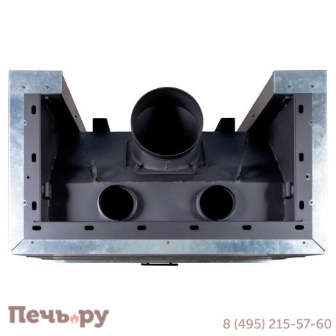 Каминная топка ЭкоКамин Дельта 1000KВ три стекла черный шамот фото 7