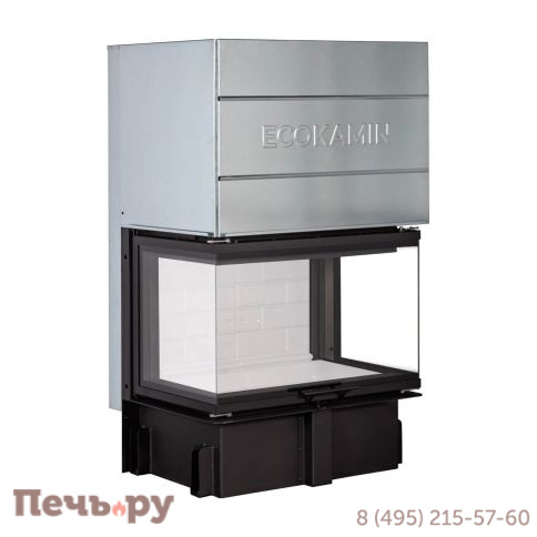 Каминная топка ЭкоКамин Дельта 800 P три стекла принтинг подовое горение фото 9