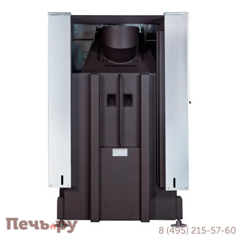 Каминная топка ЭкоКамин Дельта 800B два стекла черный шамот принтинг фото 10