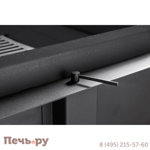 Каминная топка ЭкоКамин Дельта 800B два стекла черный шамот принтинг фото 8