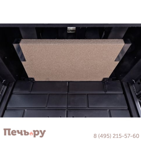 Каминная топка ЭкоКамин Дельта 800B три стекла черный шамот принтинг фото 15