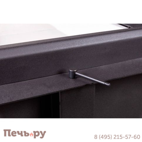 Каминная топка ЭкоКамин Дельта 900 B три стекла принтинг черный шамот фото 8