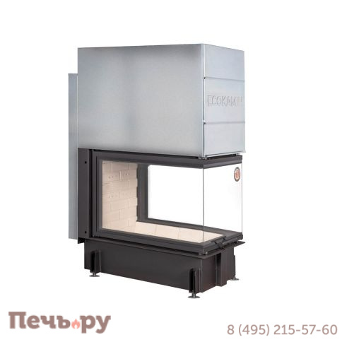 Каминная топка ЭкоКамин Дельта 900 P три стекла подовое горение принтинг фото 2