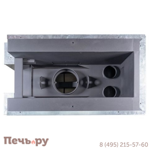 Каминная топка ЭкоКамин Дельта 900 P три стекла подовое горение принтинг фото 9