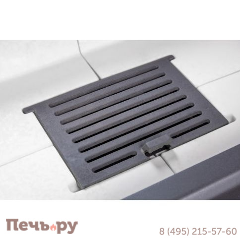 Каминная топка ЭкоКамин Дельта 900 PB три стекла подовое горение принтинг черный шамот фото 11