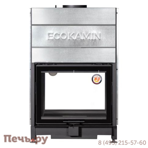 Каминная топка ЭкоКамин Вега 800 TВ туннельная, чёрный шамот фото 4