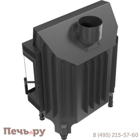 Каминная топка Kratki Blanka 670/570/LP/BS (угловое стекло слева-справа) фото 6