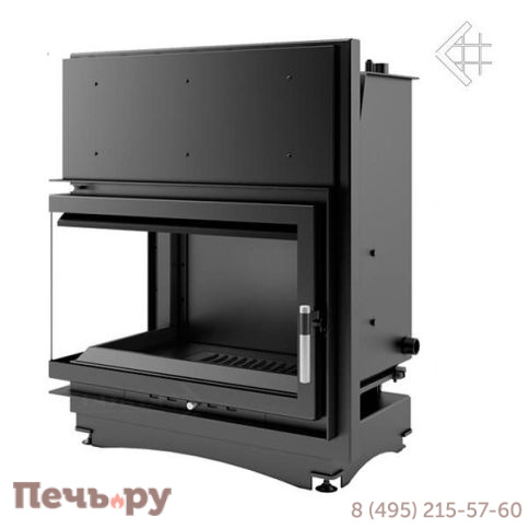 Каминная топка Kratki Oliwia/PW/BL/22/BS/W (угловое стекло слева, змеевик) фото 3