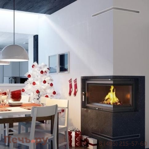 Каминная топка Kratki Oliwia/PW/BP/17/W (стекло справа, змеевик) фото 2