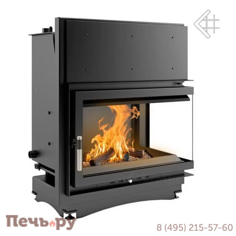 Каминная топка Kratki Oliwia/PW/BP/22/BS/W (угловое стекло справа, змеевик) фото
