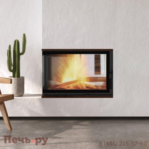 Каминная топка Kratki Pro Floki L/P/BS черная футеровка, с доводчиком фото 3