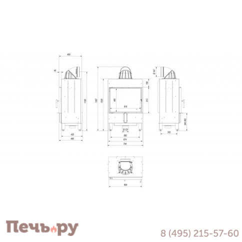 Каминная топка Kratki Pro Lucy/12 фото 9