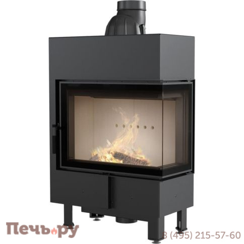 Каминная топка Kratki Pro Lucy/12/slim/P/BS стекло справа фото