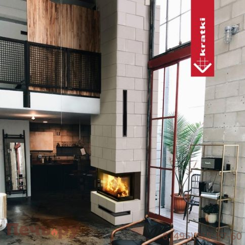 Каминная топка Kratki Pro Lucy/14/New угловое стекло фото 5