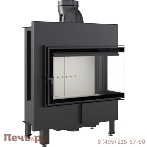 Каминная топка Kratki Pro Lucy/14/P/BS, Г-образное стекло справа фото 4