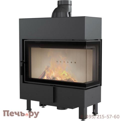 Каминная топка Kratki Pro Lucy/14/Slim/P/BS, Г-образное стекло справа фото