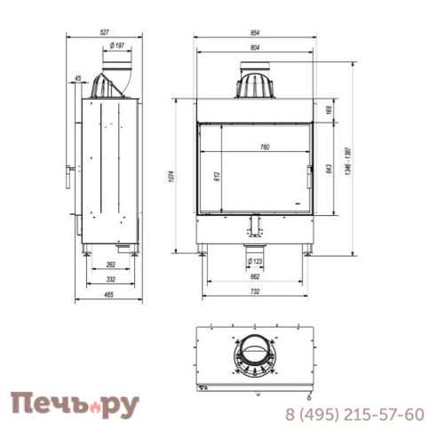 Каминная топка Kratki Pro Lucy/15 фото 8