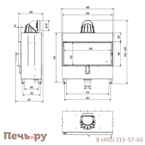 Каминная топка Kratki Pro Lucy/16 фото 8