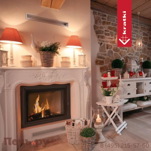 Каминная топка Kratki Pro Lucy/PW/16/W двойное стекло с водяным контуром фото 3