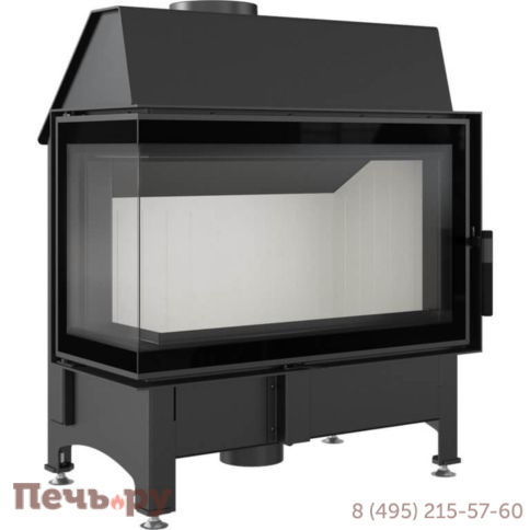 Каминная топка Kratki Zibi/L/BS/Deco, угловое стекло слева фото 5