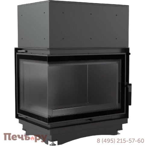 Каминная топка Kratki Zuzia/PW/BL/BP/15/BS/W/Deco, Г-образное стекло слева/справа, змеевик фото 4