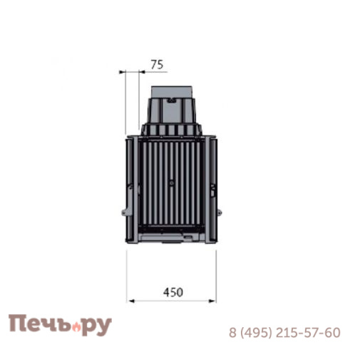 Каминная топка Liseo Castiron LCI 9 GDF двусторонняя фото 3