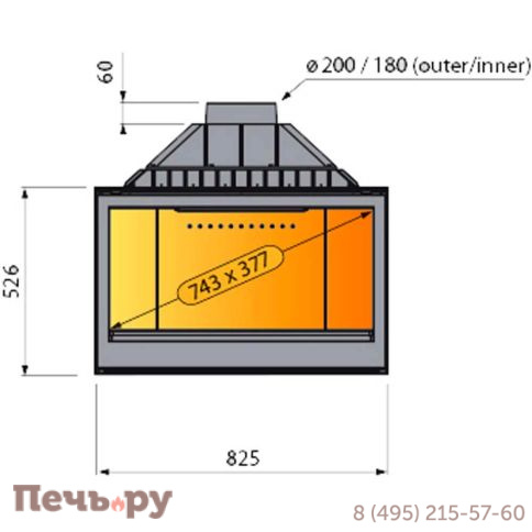 Каминная топка Liseo Castiron LCI 9 GFL фото 2
