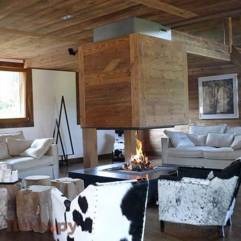 Каминная топка Totem Suspendu 4 Faces 700 (подвесная; c основанием) фото 4