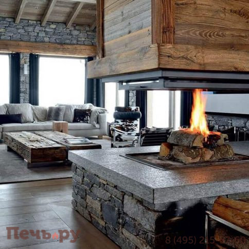 Каминная топка Totem Suspendu 4 Faces 700 (подвесная; c основанием) фото 5