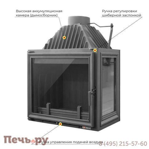 Каминная топка Везувий Everest A16 R фото 3