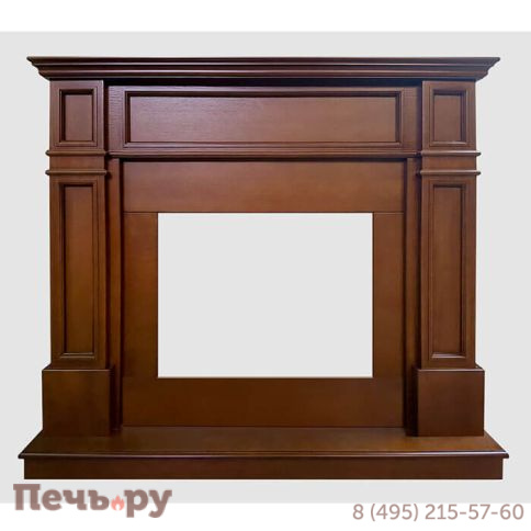 Каминный портал Lux Fire МДФ Бордо 1250 с биокамином  Фаер Бокс 1-30 (темный орех) фото 2