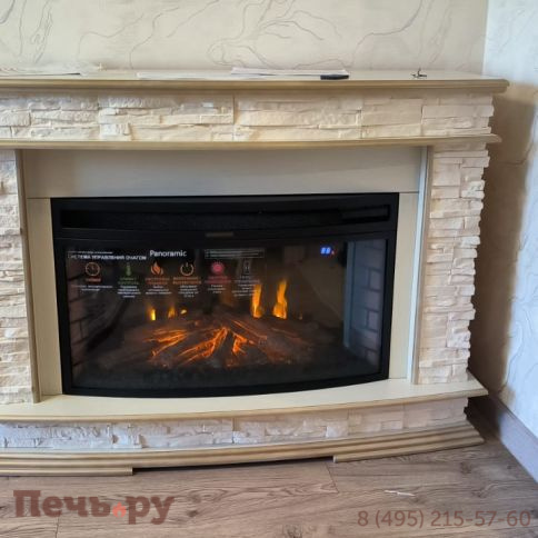 Каминокомплект InterFlame Pamir / Памир  с очагом Panoramic 33W LED FX фото 9