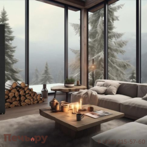 Каминокомплект Kratki Pro Floki в облицовке Naturali Ardesia Nero a Spacco фото 3