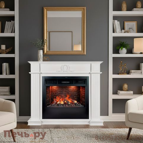 Каминокомплект Royal Flame Modena (Разборный) - Бьянко белый с очагом Design B800RF 3D фото 2