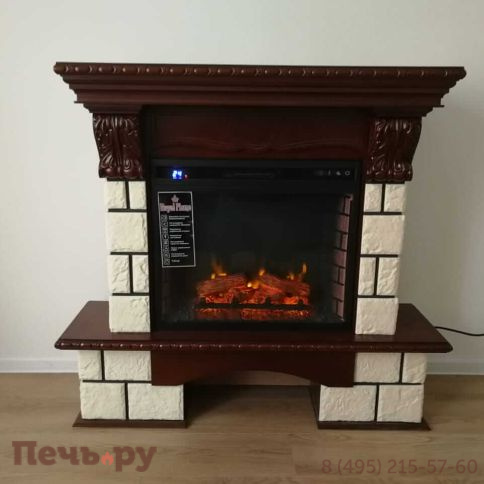 Каминокомплект Royal Flame Pierre Luxe Темный дуб с очагом Vision 23 EF LED FX фото 2