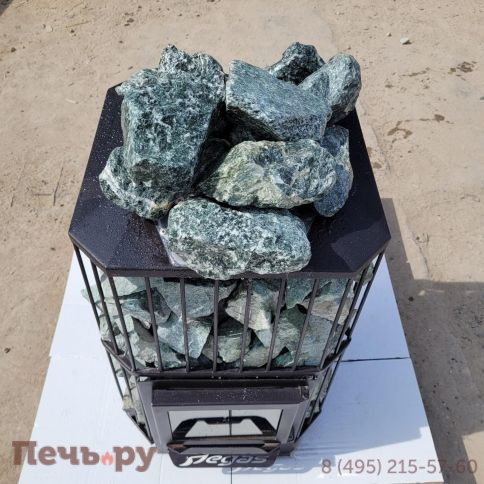 Камни для бани Bas Жадеит Делюкс колотый 4-7 см (ведро 10кг) фото