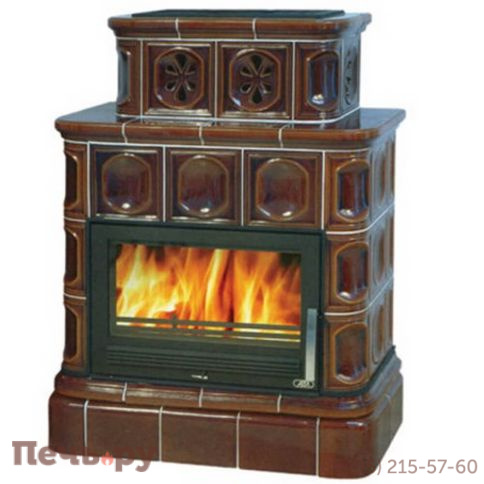 Керамическая печь ABX Karelie, с кафельным цоколем, с теплообменником фото 2