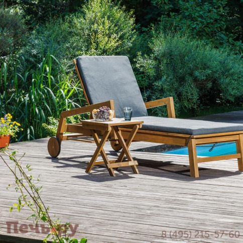Комплект из шезлонга Royal Family PAOLO и столика LUCIO из акации(teaklook) фото 3