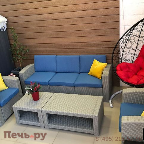 Комплект мебели Gardeck B:Rattan Premium 5, СЕРЫЙ фото 5