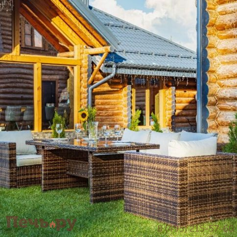 Комплект мебели  Royal Family Karl с обеденным столом коричневого цвета фото 3