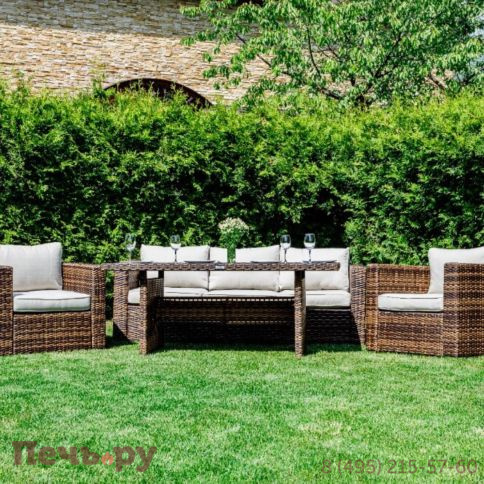 Комплект мебели  Royal Family Karl с обеденным столом коричневого цвета фото 5